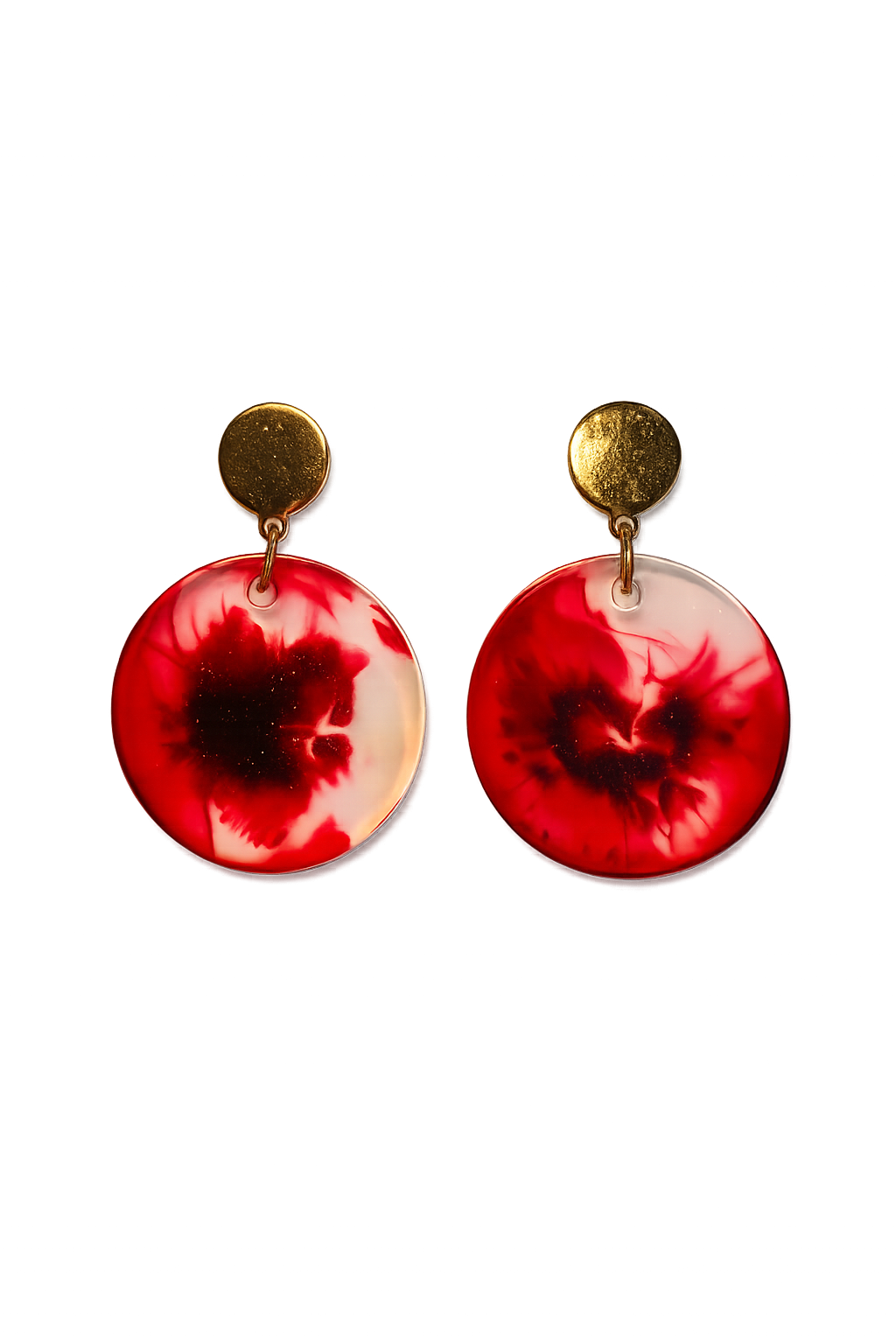 Resin Alcohol Ink Earrings  - RADIENCE( gold plated)