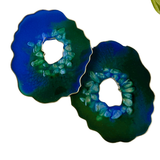 Resin candle holder- QUARTZ(pair)