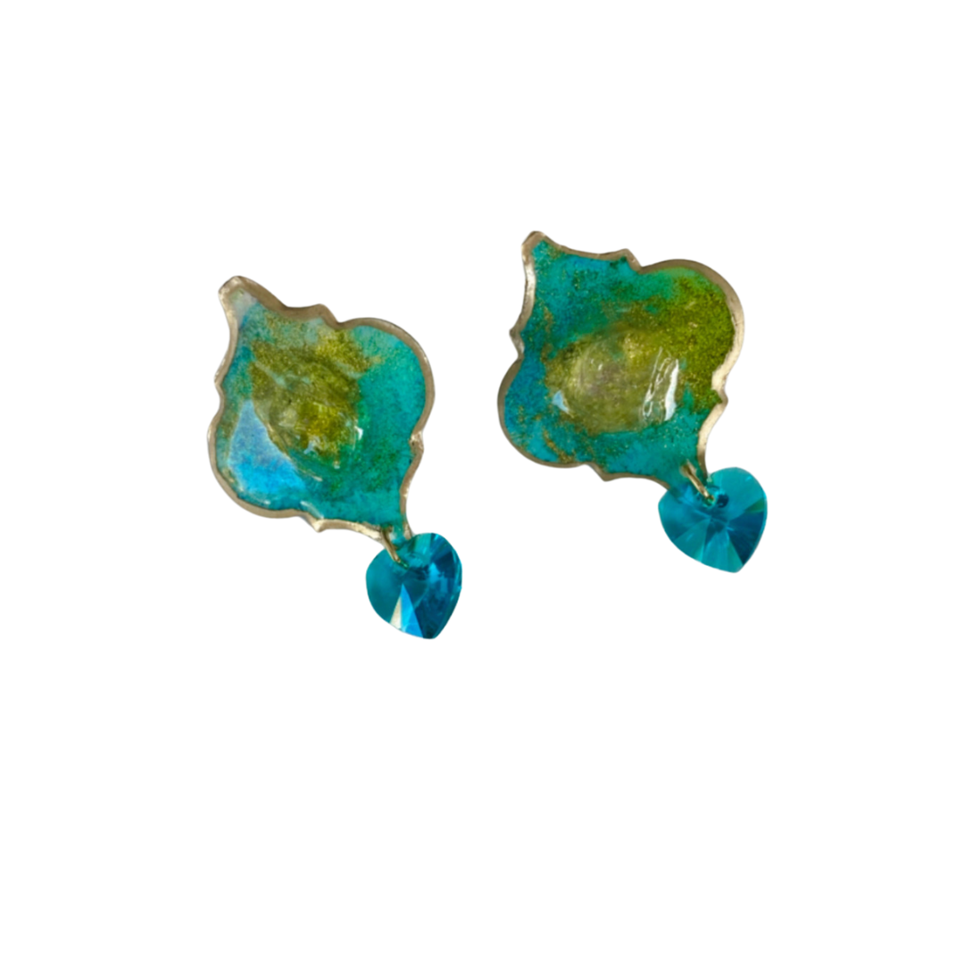 Resin alcohol ink jewellery- galaxy