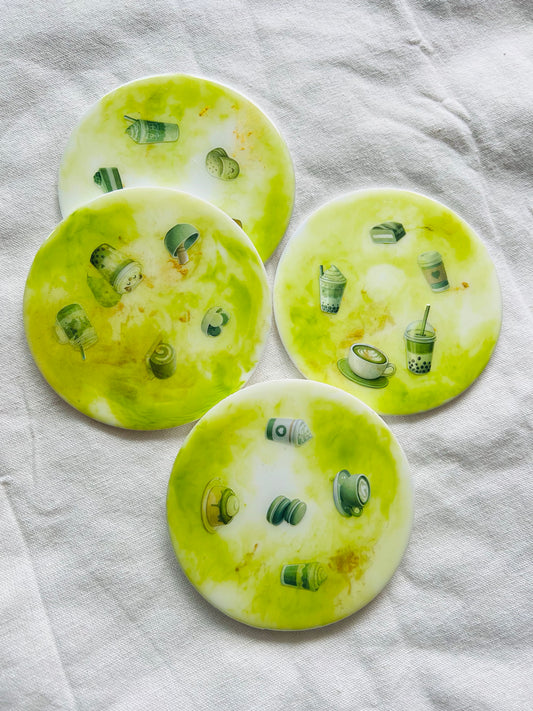 Matcha collection coasters - sticker theme