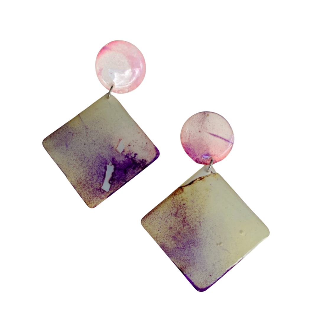 Resin Alcohol Ink Earrings  - TYPSY HUES