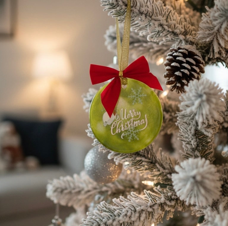 Resin alcohol ink baubles