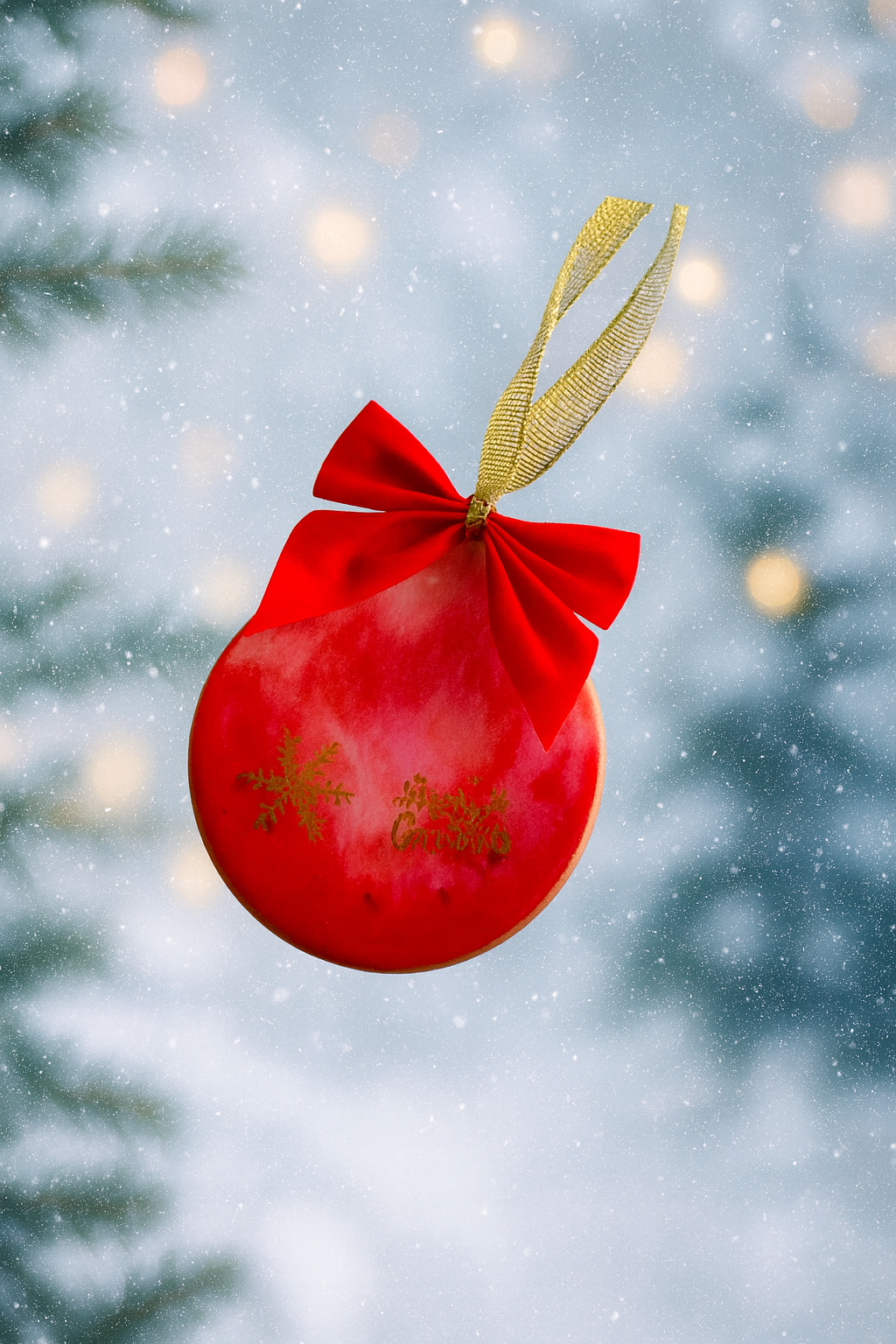 Resin alcohol ink baubles- white and red collection